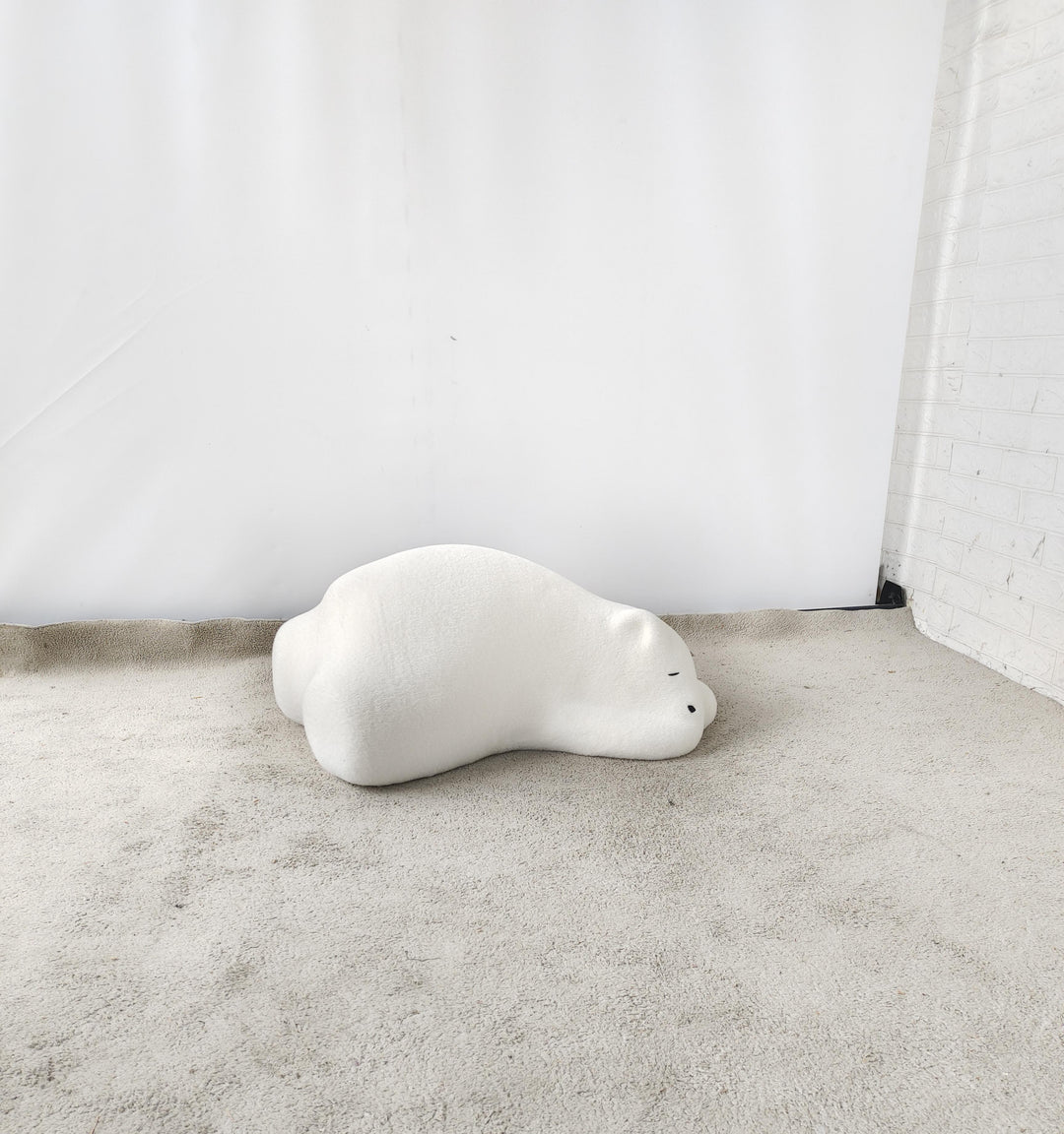 OGMAY Sleeping Bear Lazy Sofa Animal Seat Creative Polar Bear Celebrity Lying Bear Backrest Pillow