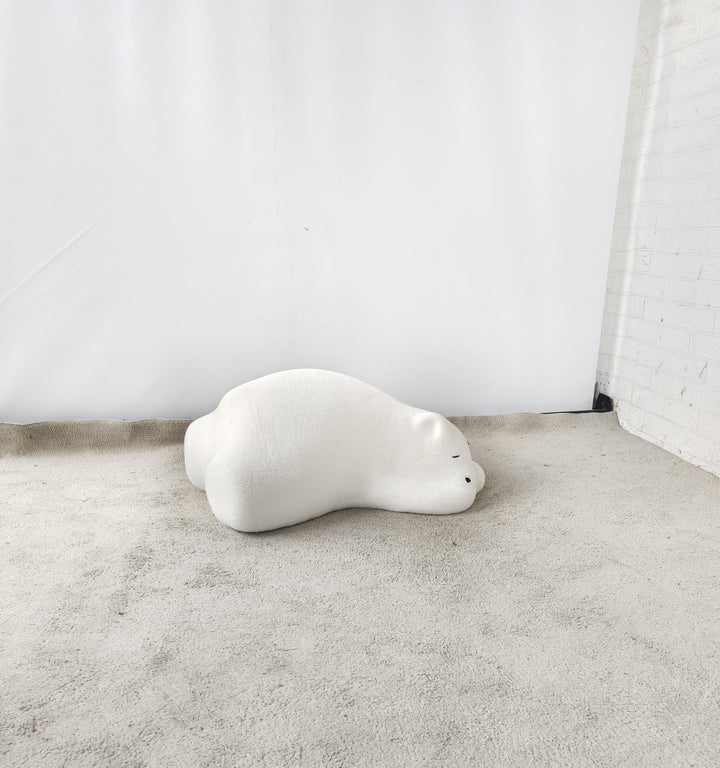OGMAY Sleeping Bear Lazy Sofa Animal Seat Creative Polar Bear Celebrity Lying Bear Backrest Pillow