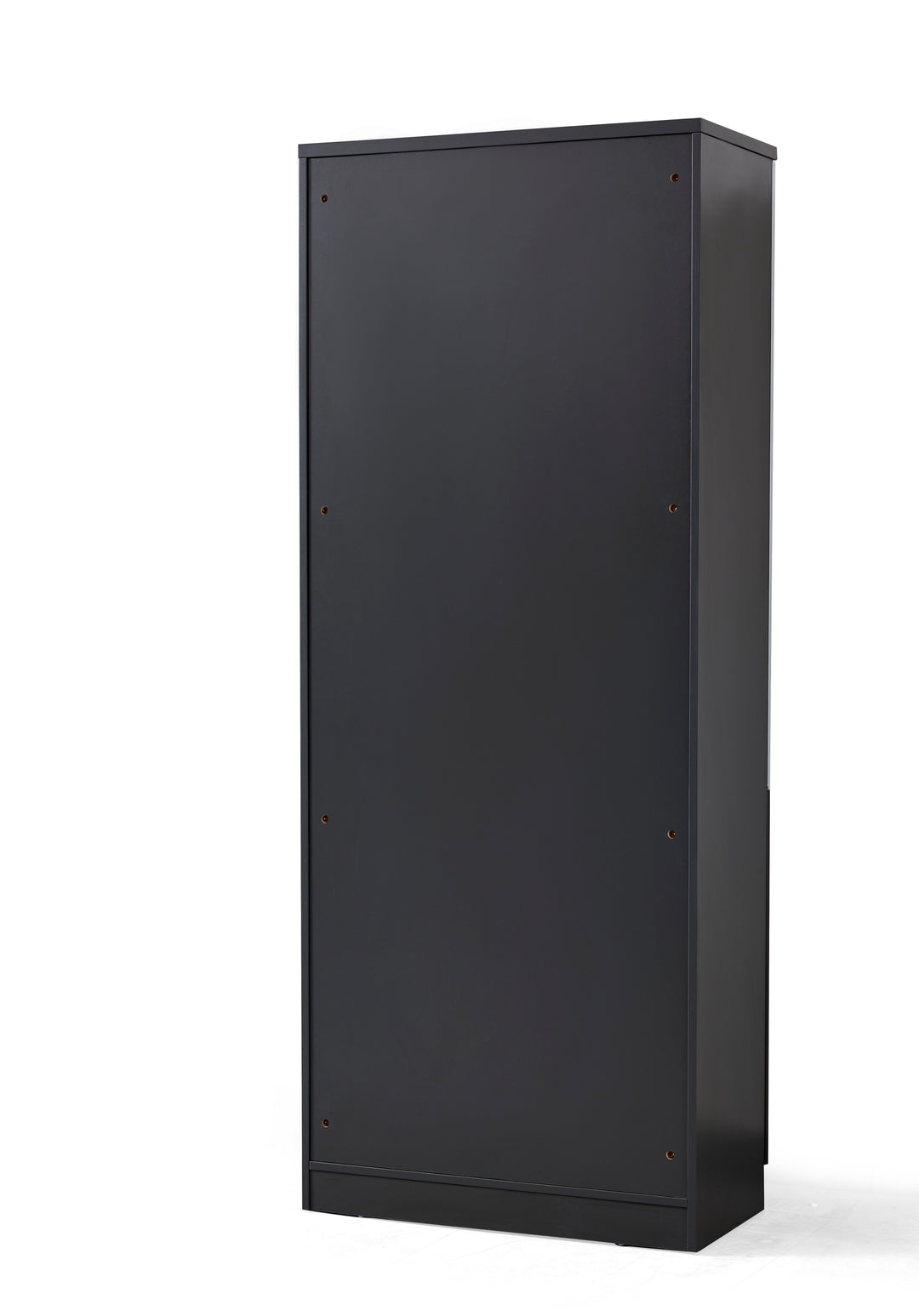 Titan Walnut Plywood Bookshelf with Glass Display and Storage Cabinet – Contemporary Design