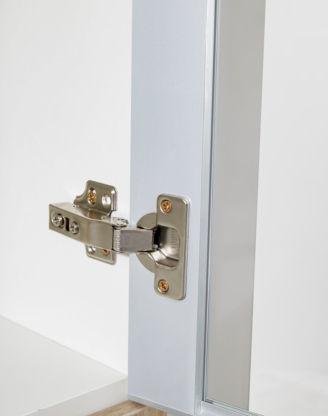 Nika Oak White Plywood Bookshelf with Glass Display and Storage Cabinet – Contemporary Design