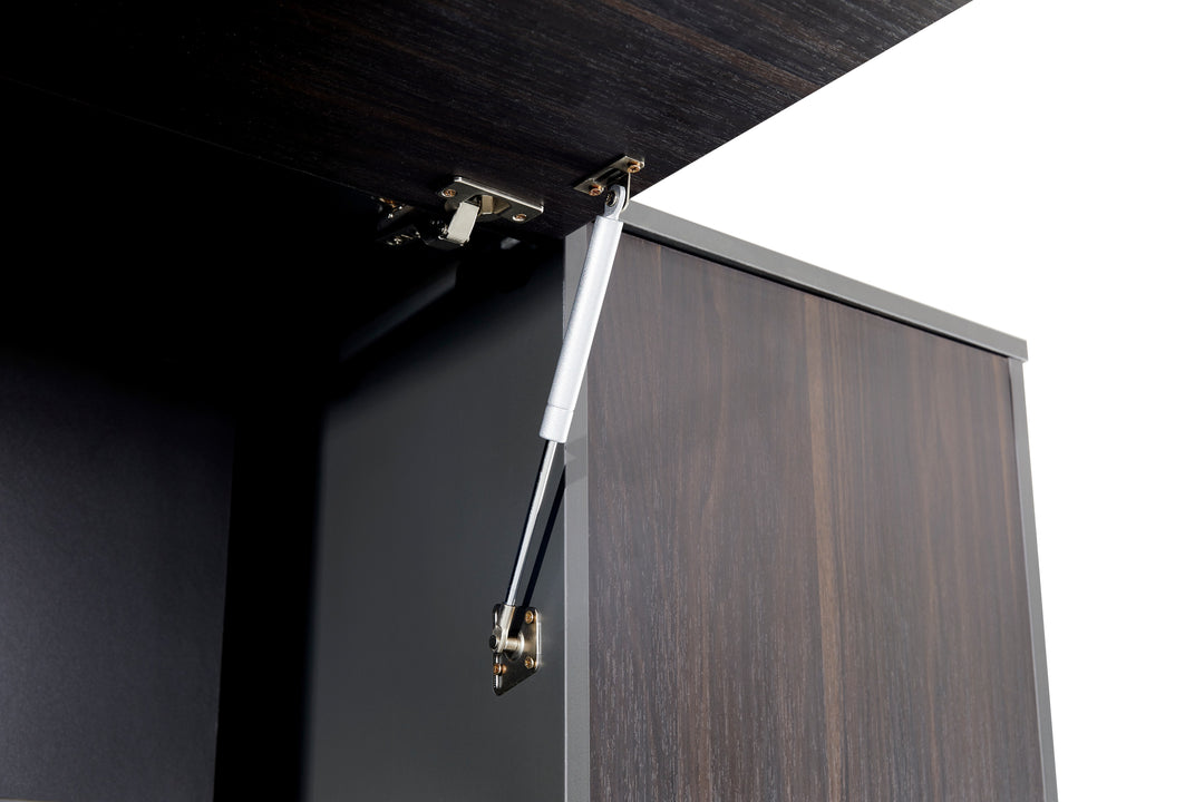 Titan Walnut PlyWood Bookshelf with Storage Cabinet – Modern Shelving Unit