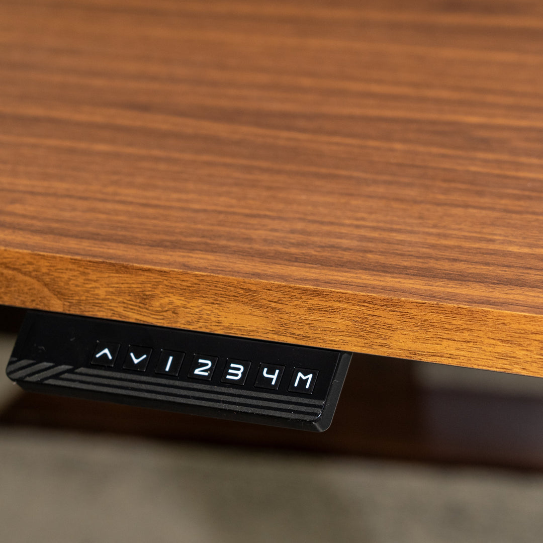 L-Shaped 3-Leg Standing Desk With Dual Tabletop and Triple Motors
