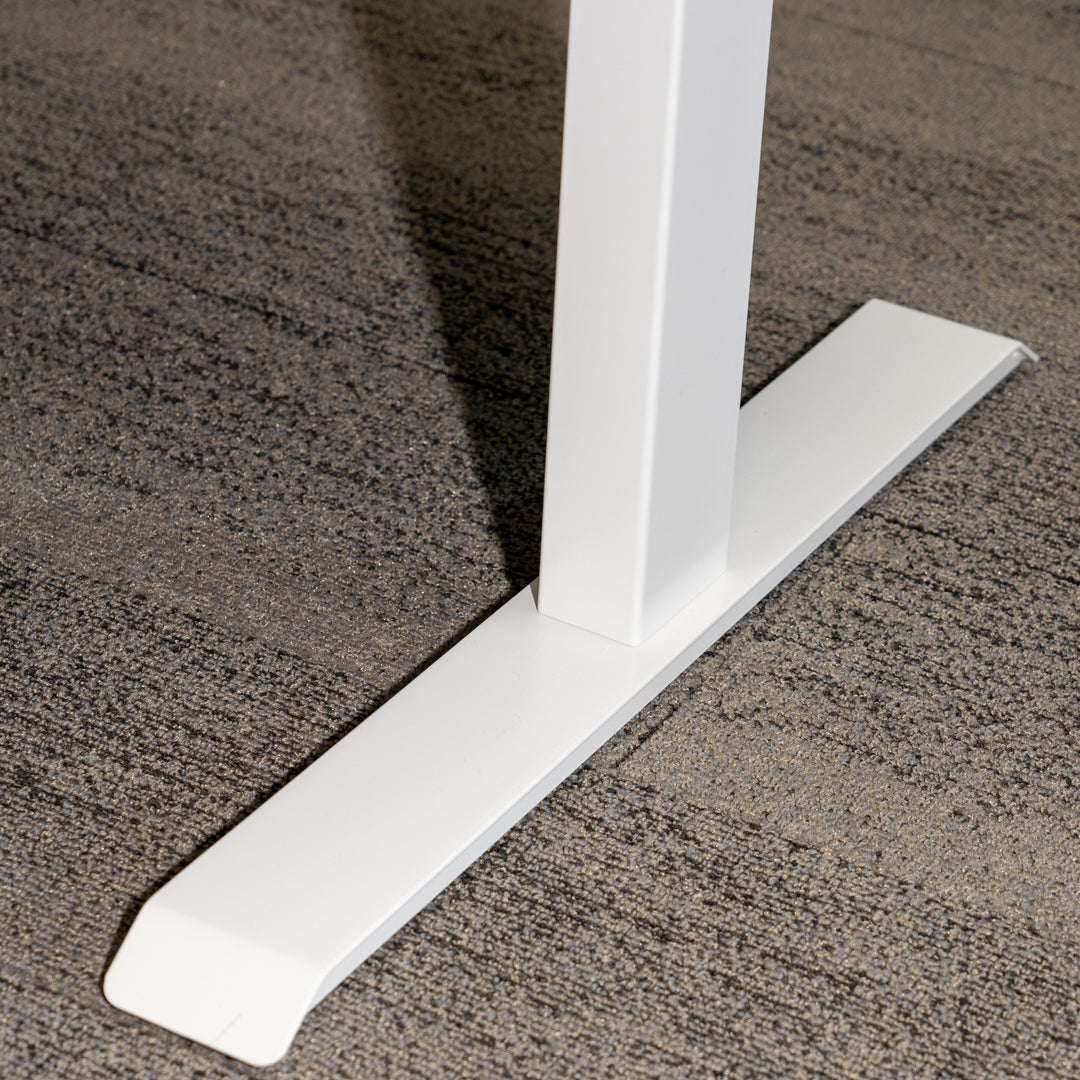 L-Shaped 3-Leg Standing Desk With Dual Tabletop and Triple Motors