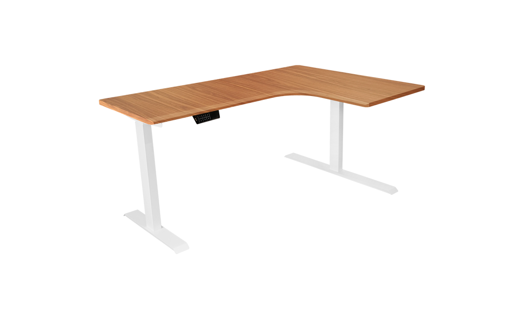 L-Shaped Corner Adjustable Standing Desk With Dual Motors