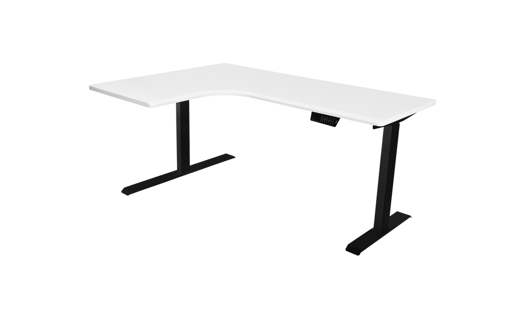 L-Shaped Corner Adjustable Standing Desk With Dual Motors