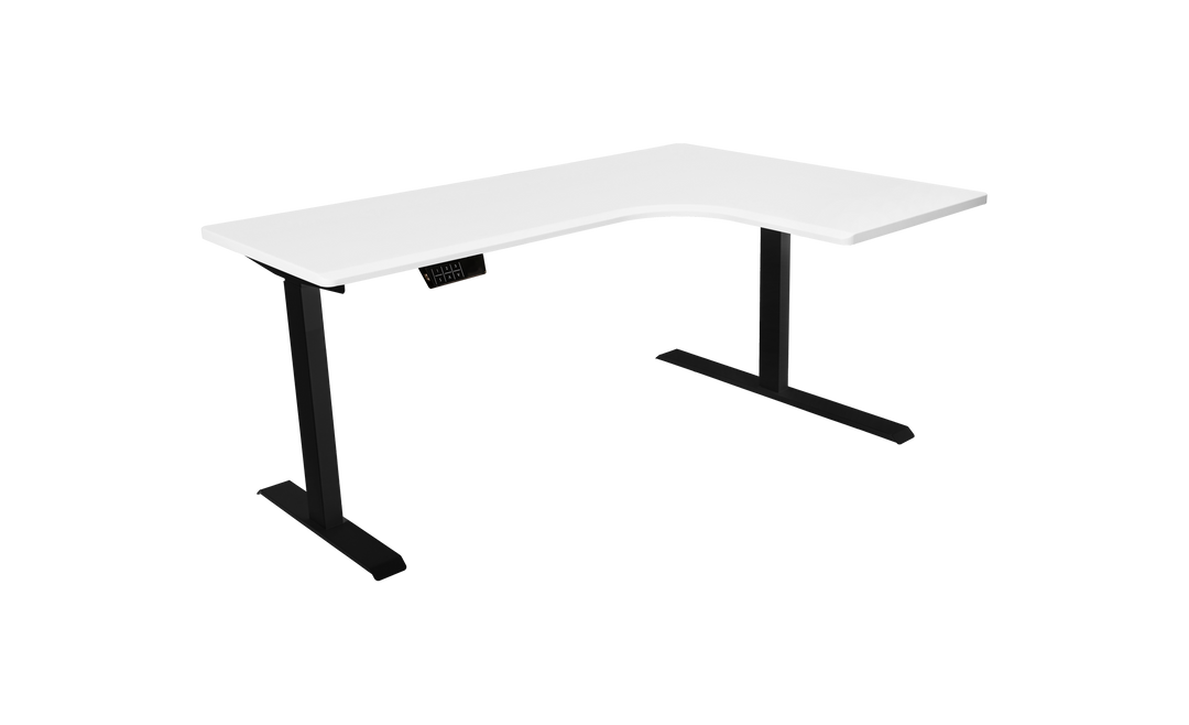 L-Shaped Corner Adjustable Standing Desk With Dual Motors