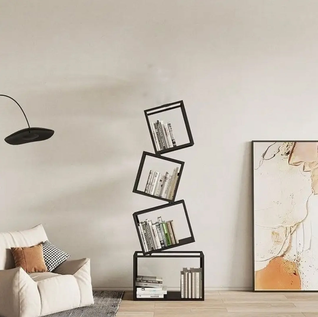 Desk One Modern Metal Bookshelf