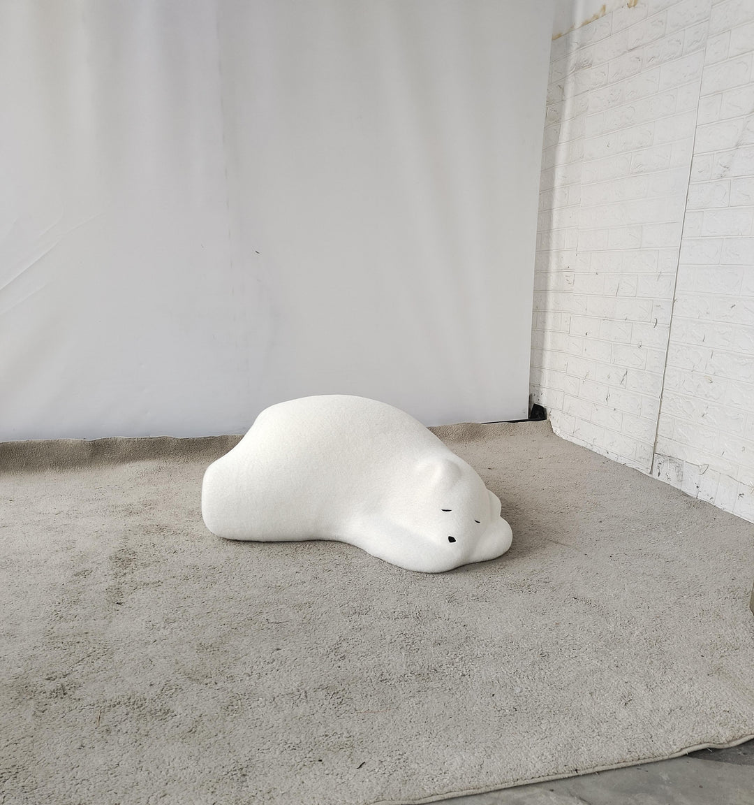 OGMAY Sleeping Bear Lazy Sofa Animal Seat Creative Polar Bear Celebrity Lying Bear Backrest Pillow