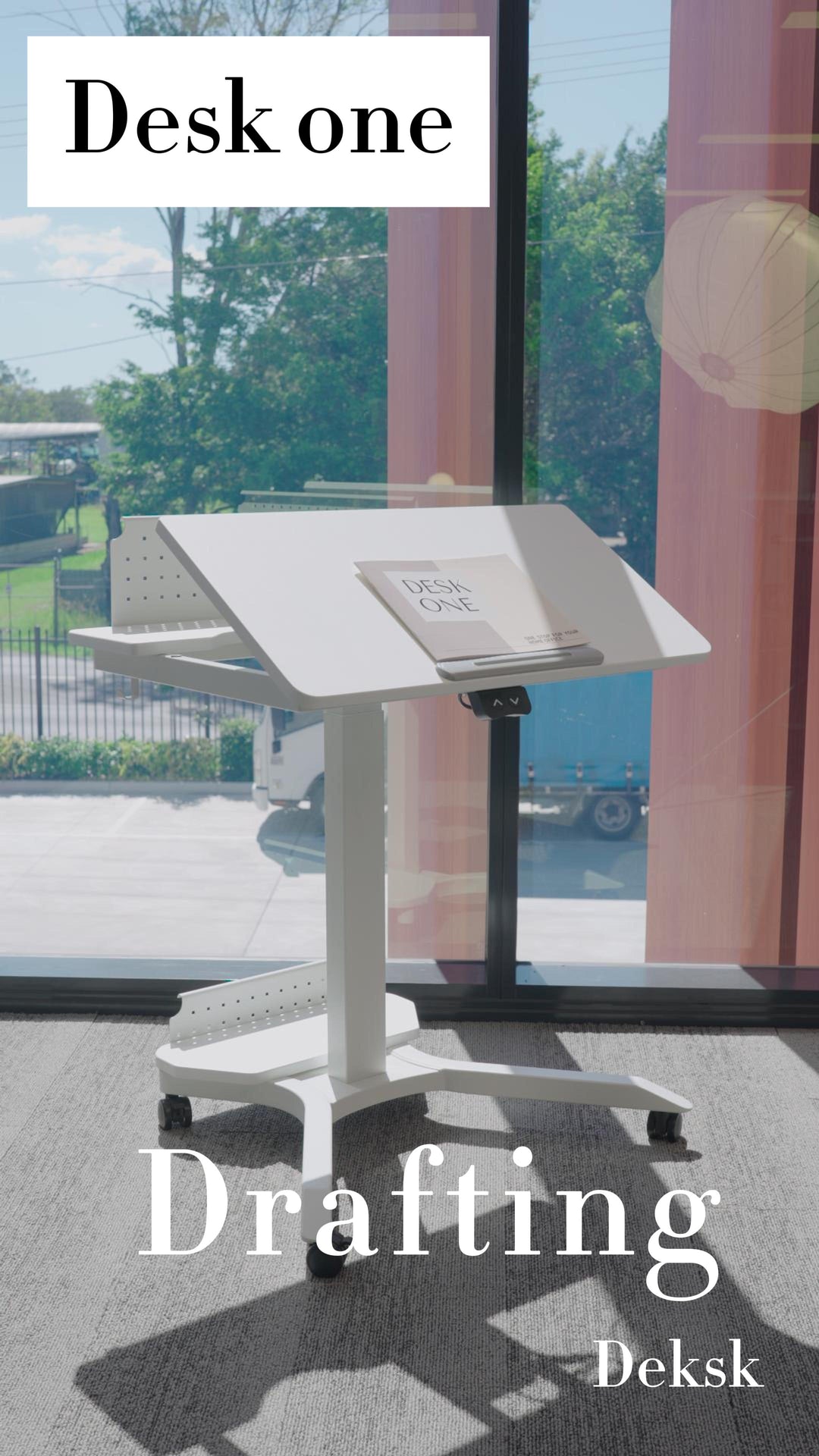 Desk One Mobile Drafting Sit Stand Desk
