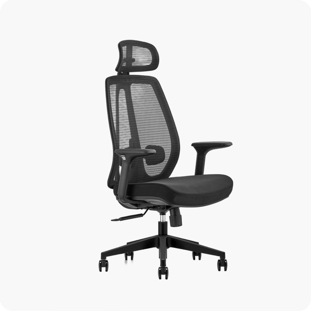 Ergonomic mesh home office chair with headrest