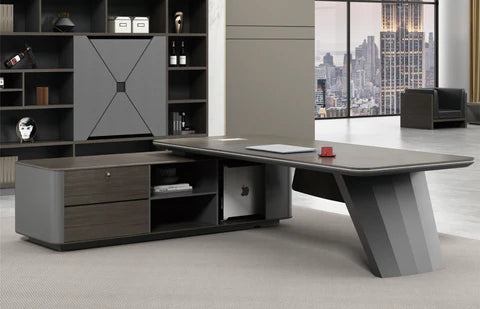 The Alluring Versatility of DeskOne's Grey Corner Desk