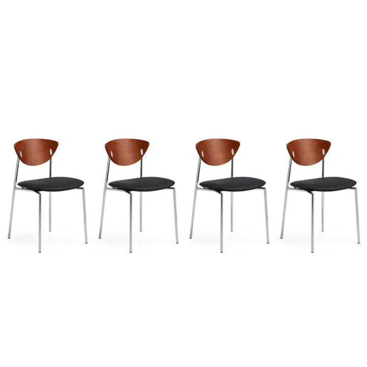 Desk One Rocco Mid-Century Curved Back Dining Chair