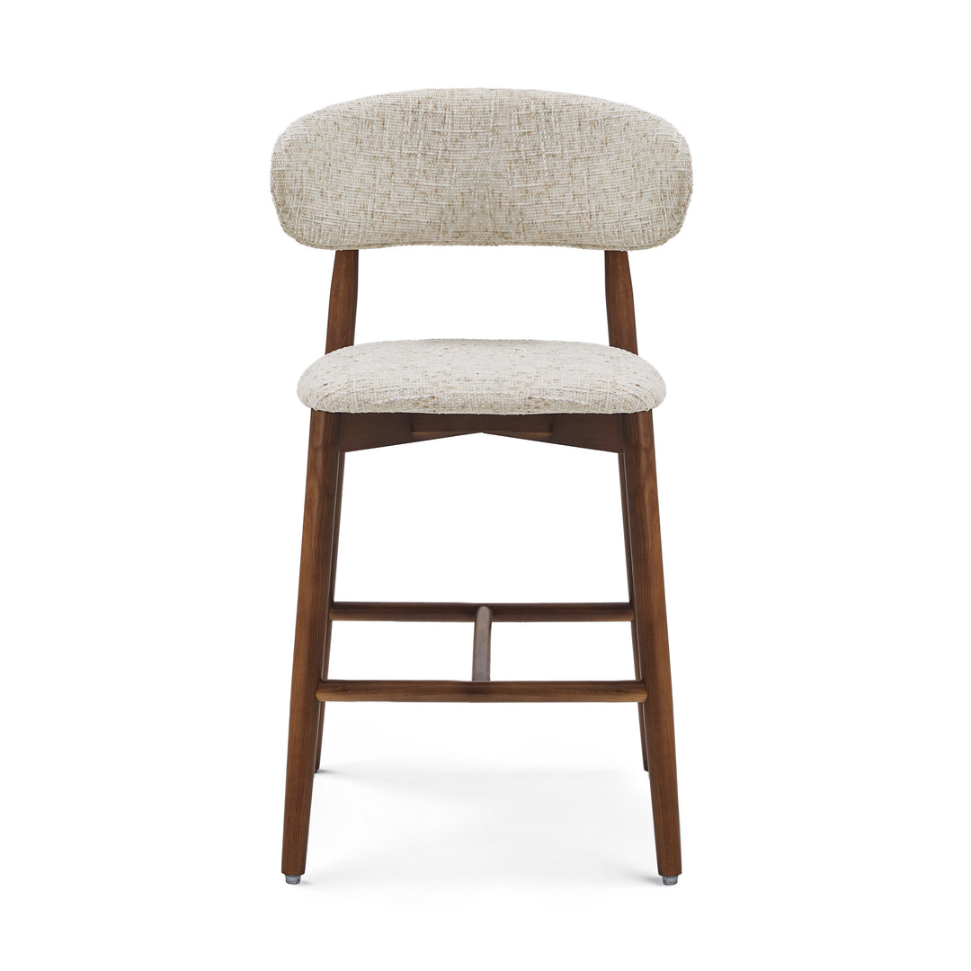 Desk One Liora Curved Back Upholstered Counter Stool
