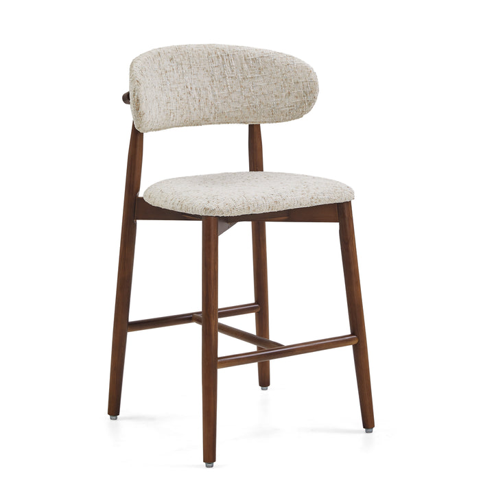 Desk One Liora Curved Back Upholstered Counter Stool
