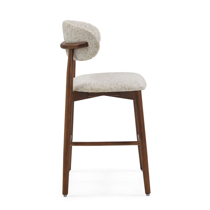 Desk One Liora Curved Back Upholstered Counter Stool