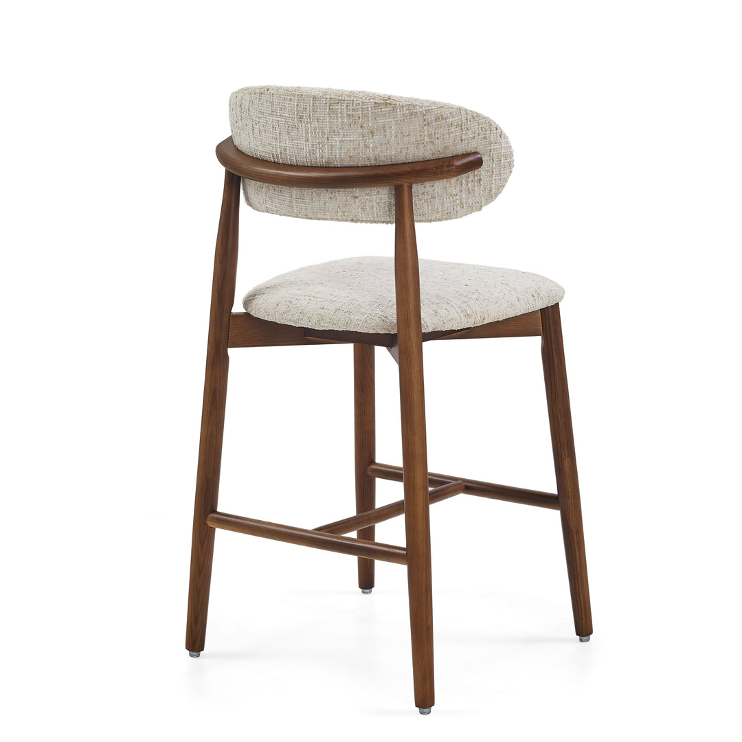 Desk One Liora Curved Back Upholstered Counter Stool