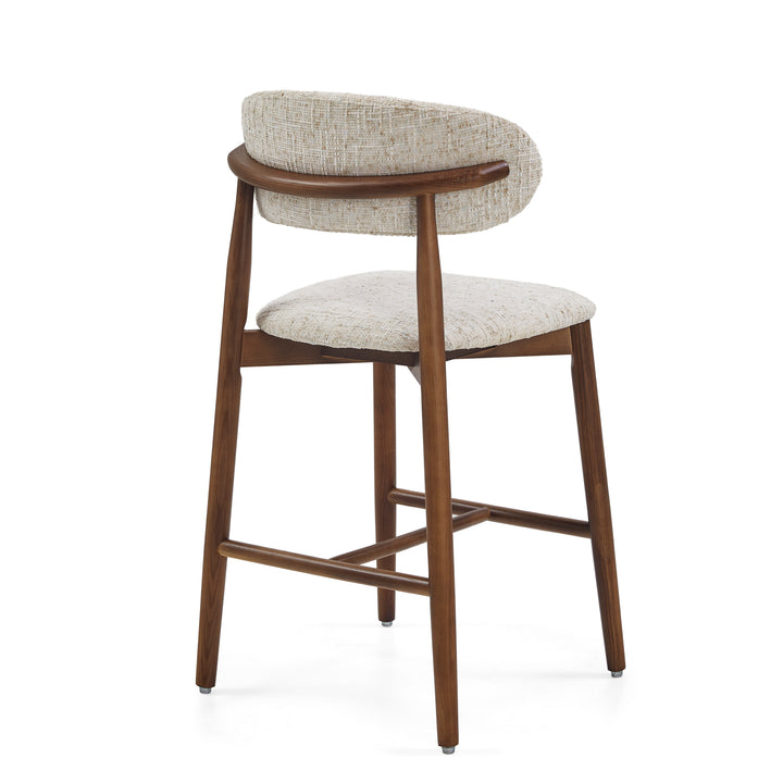 Desk One Liora Curved Back Upholstered Counter Stool
