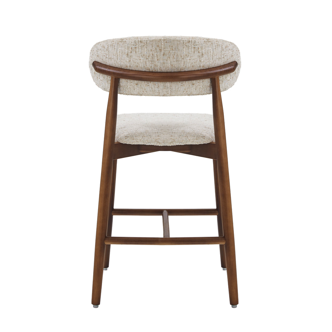 Desk One Liora Curved Back Upholstered Counter Stool