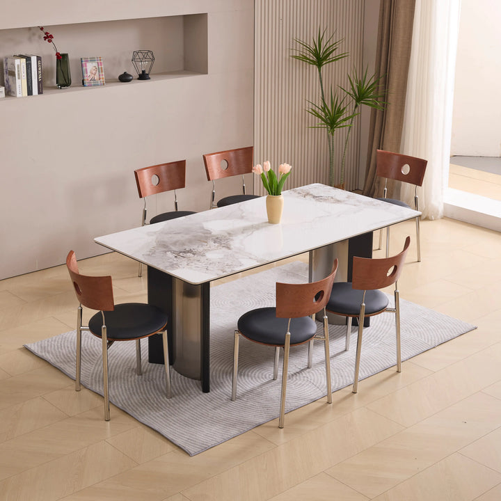 Desk One Holiday Mid-Century Cut-Out Back Dining Chair
