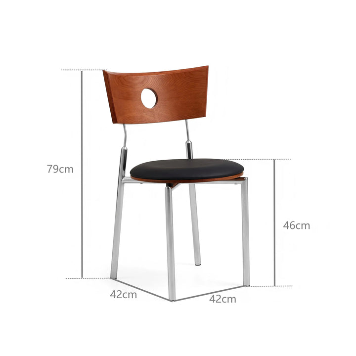 Desk One Holiday Mid-Century Cut-Out Back Dining Chair