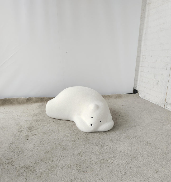 OGMAY Sleeping Bear Lazy Sofa Animal Seat Creative Polar Bear Celebrity Lying Bear Backrest Pillow