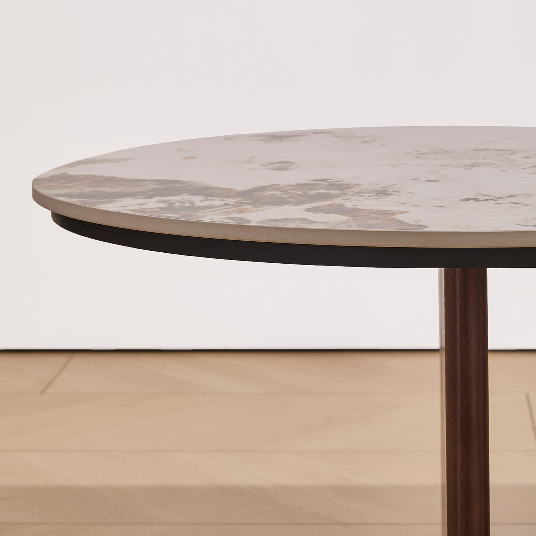 Desk One Calista Oval Marble-Effect Coffee Table