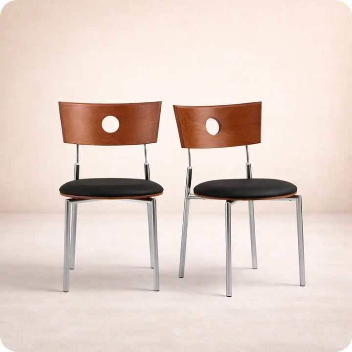 Desk One Holiday Mid-Century Cut-Out Back Dining Chair