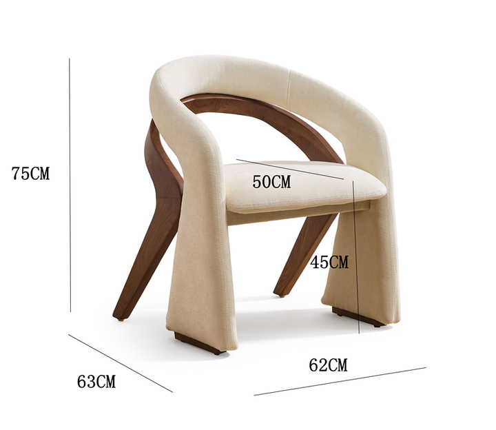 Desk One Aveline Curved Upholstered Guest Chair