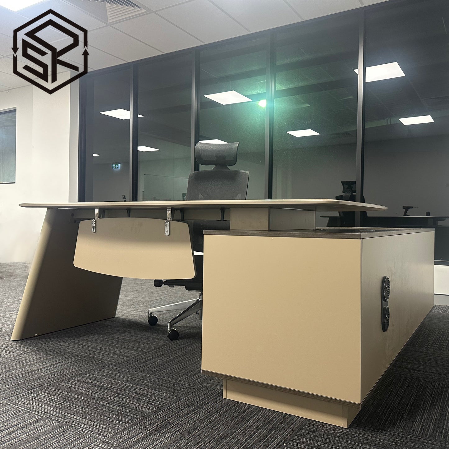 Corner desk with drawers/ corner work station/ L shaped desk k607