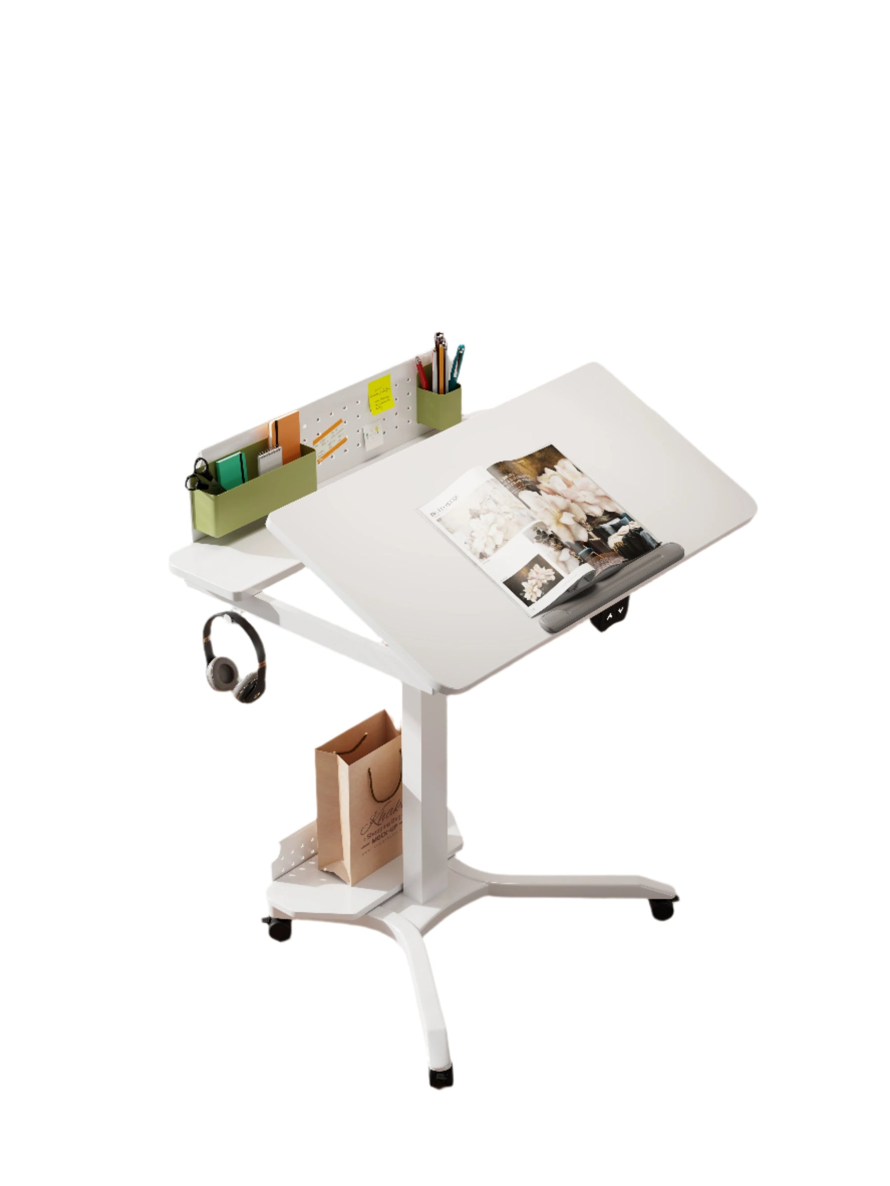 2. Desk One Mobile Drafting Sit Stand Desk