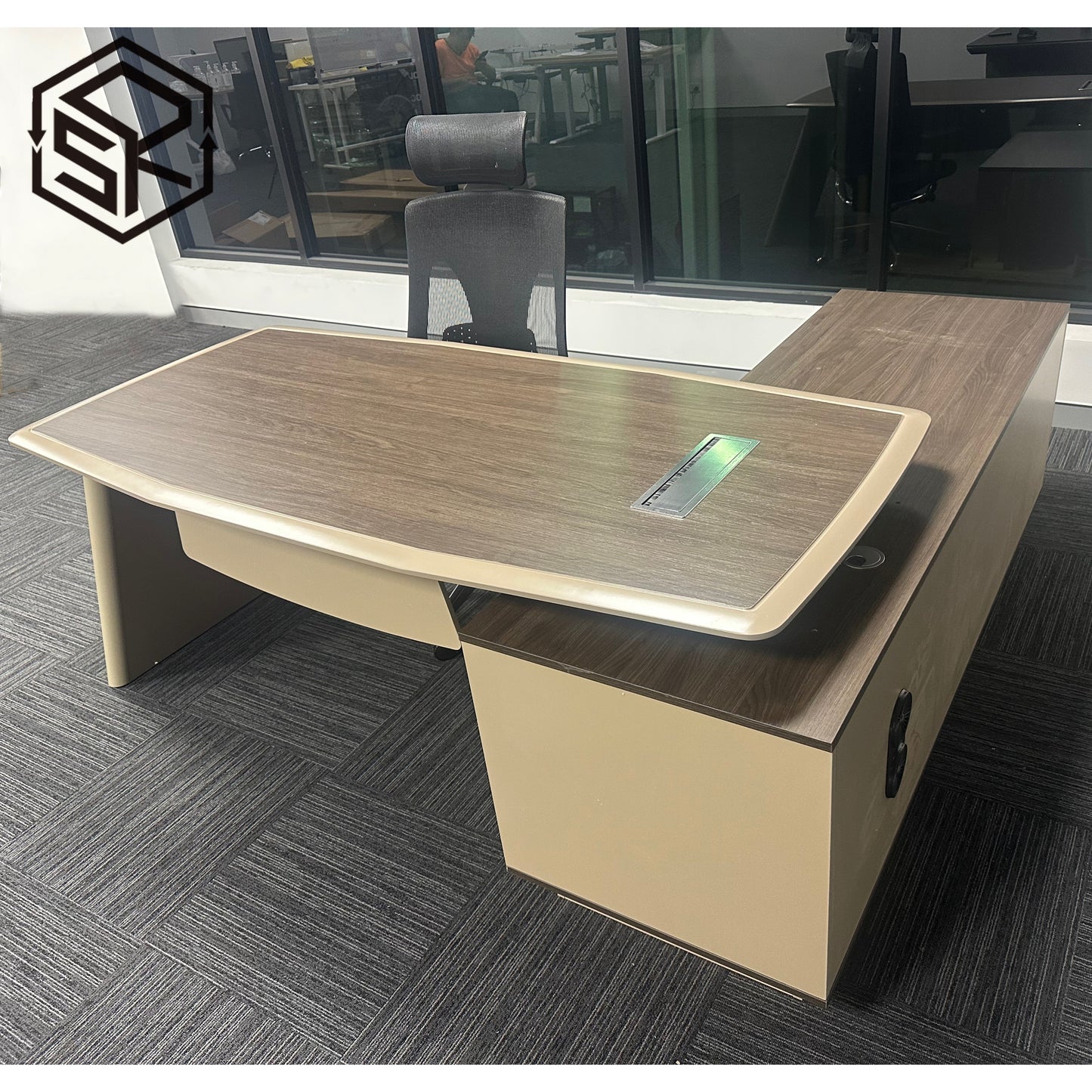 Corner desk with drawers/ corner work station/ L shaped desk k607