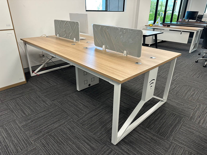 Enhance Your Office Space with Deskone's Corner Workstation for 4 People