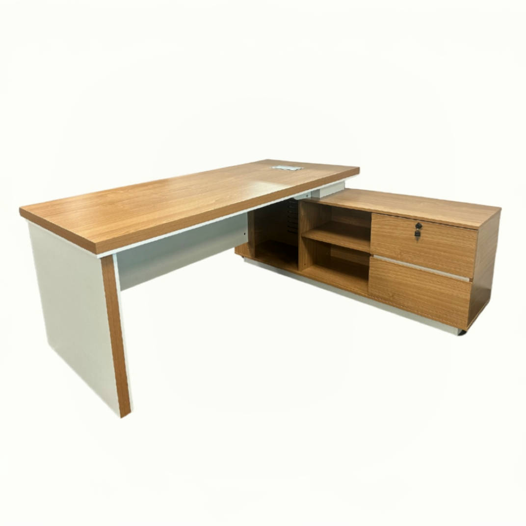 Corner desk with storage/ corner work station/ L shaped desk A003 European oak