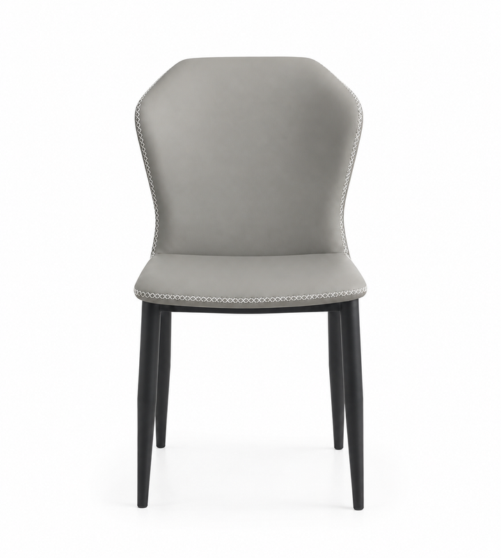 Desk One Lumo - Curved PU Leather & Edge Stitch Dining Chair