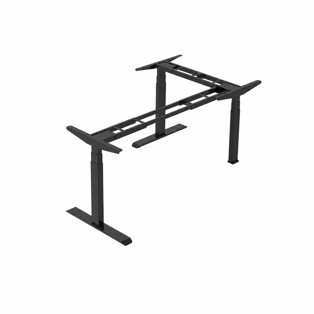 Desk One 3-Leg L-Shaped Standing Desk Frame – Triple Motor Heavy Duty Corner Desk Base