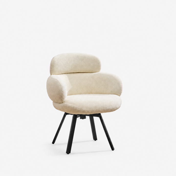 Desk One Elara curved upholstered guest chair