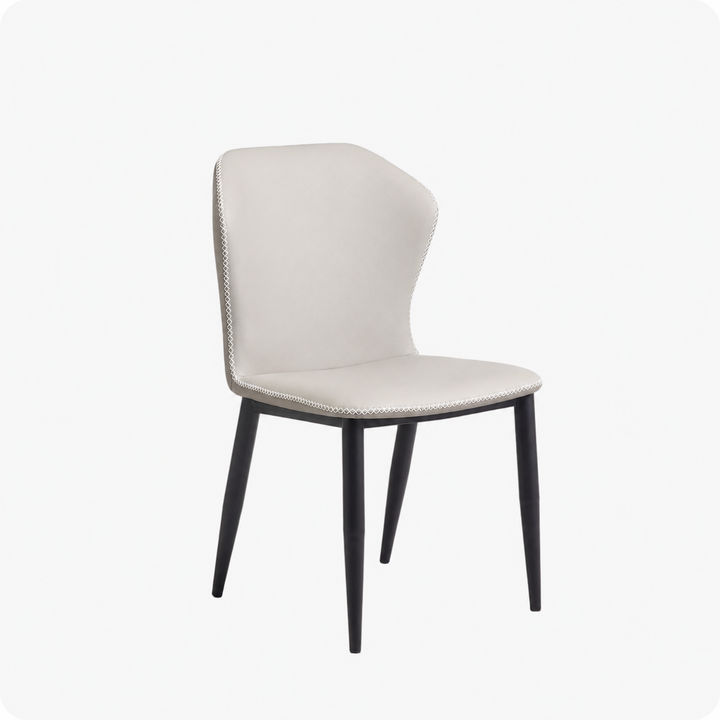 Desk One Lumo - Curved PU Leather & Edge Stitch Dining Chair
