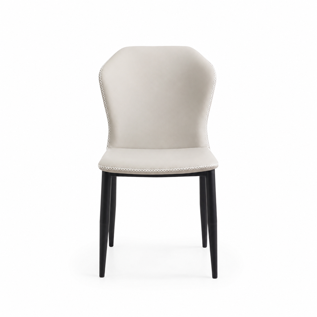 Desk One Lumo - Curved PU Leather & Edge Stitch Dining Chair