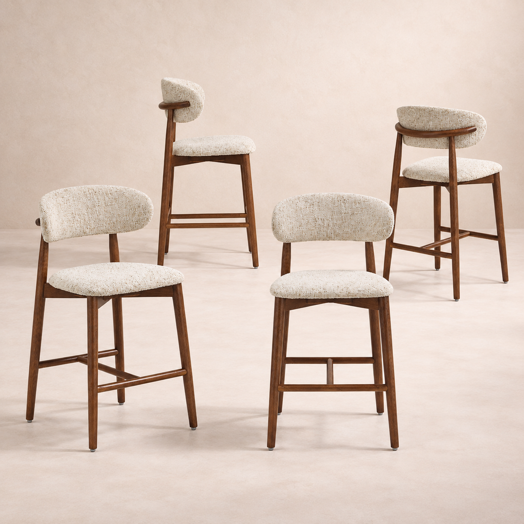 Desk One Liora Curved Back Upholstered Counter Stool