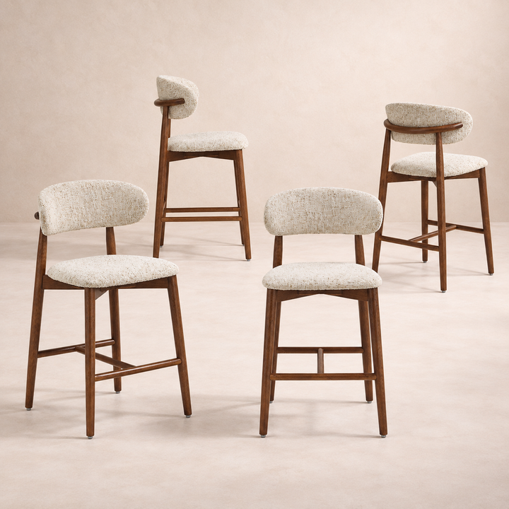 Desk One Liora Curved Back Upholstered Counter Stool