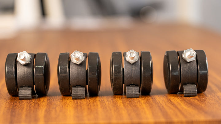 Sit stand desk Add on wheels