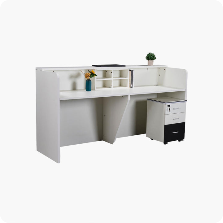 Front Reception Desk With Cabinet