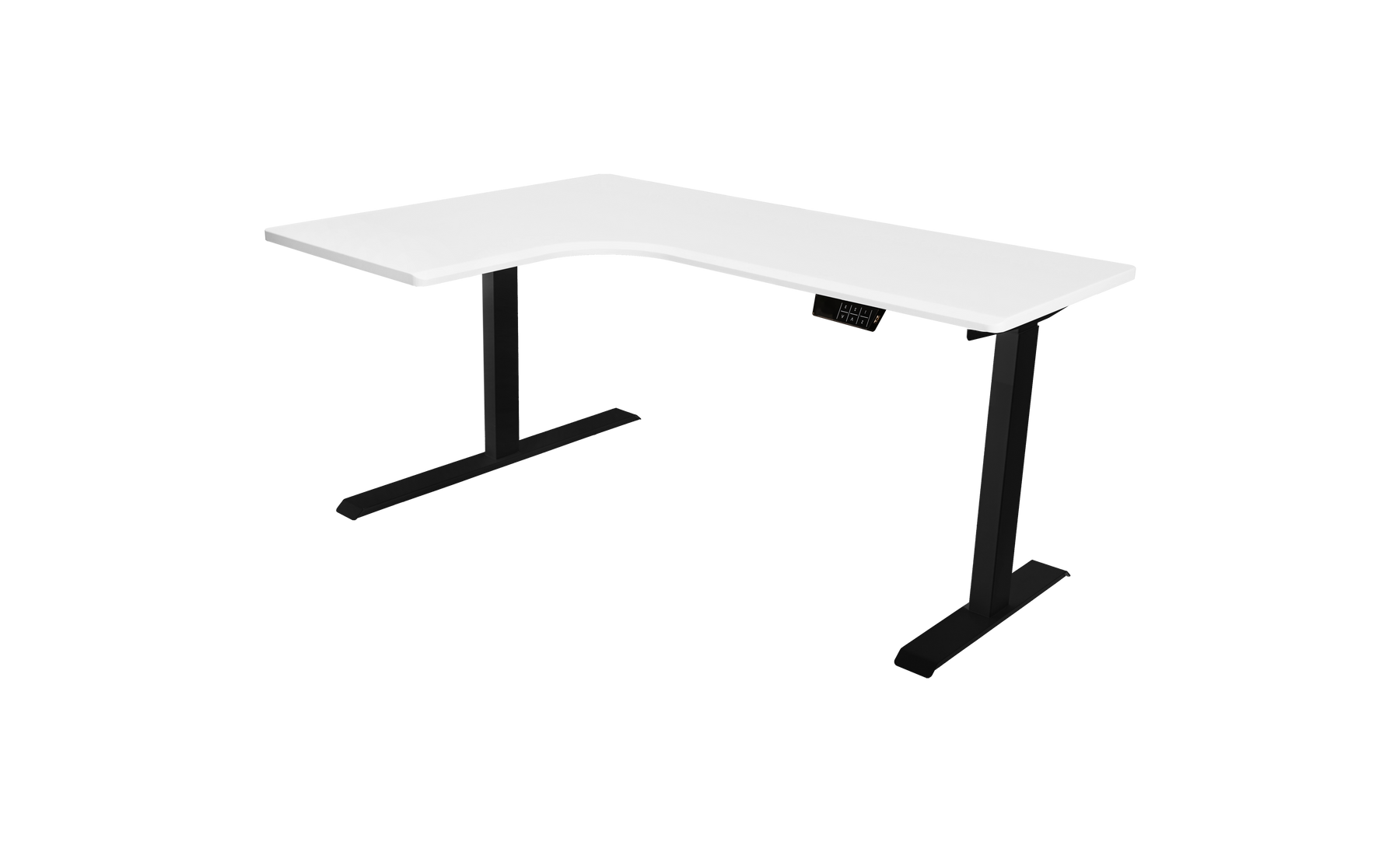 1. L-Shaped Corner Adjustable Standing Desk with Dual Motors