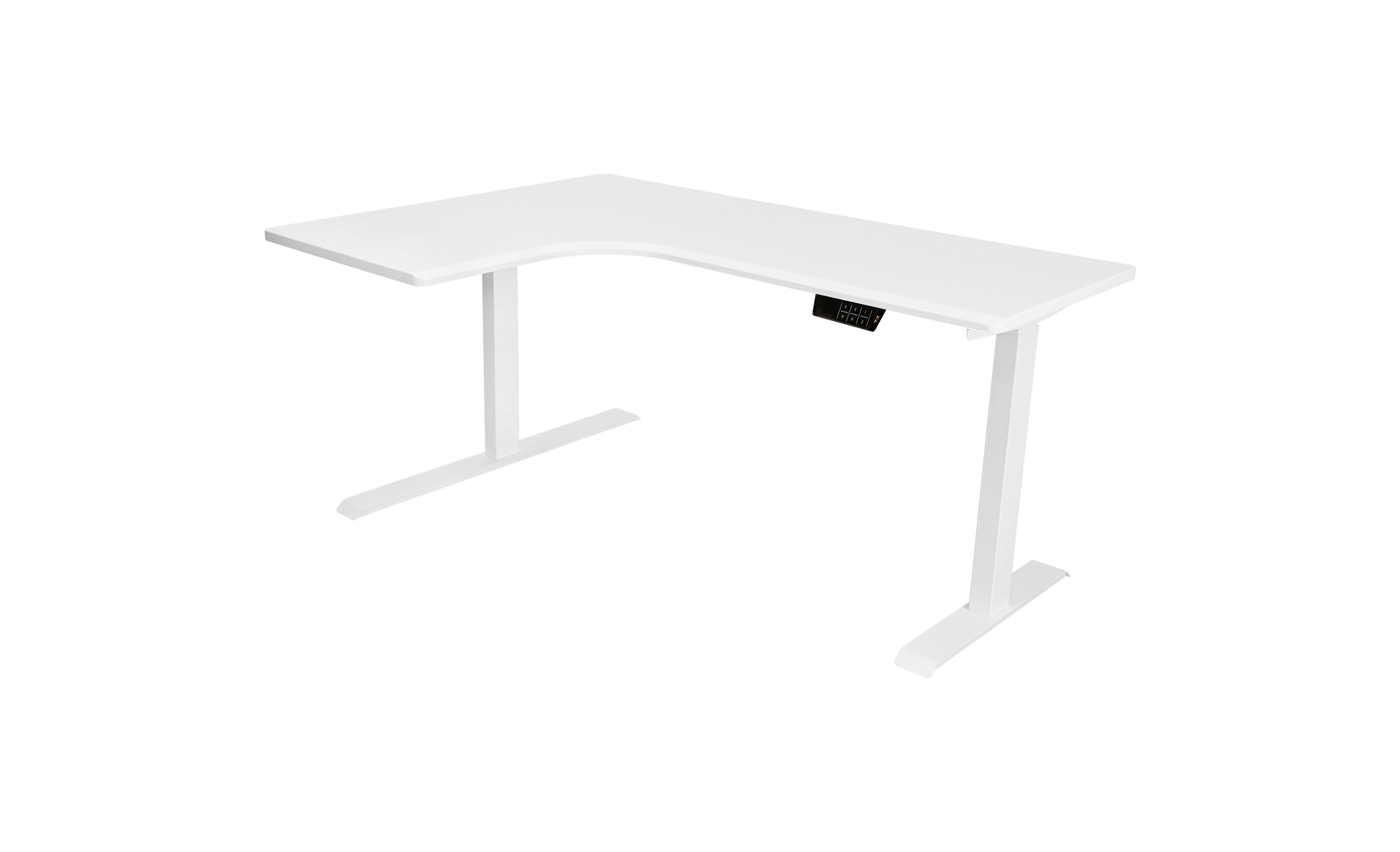 1. L-Shaped Corner Adjustable Standing Desk With Dual Motors