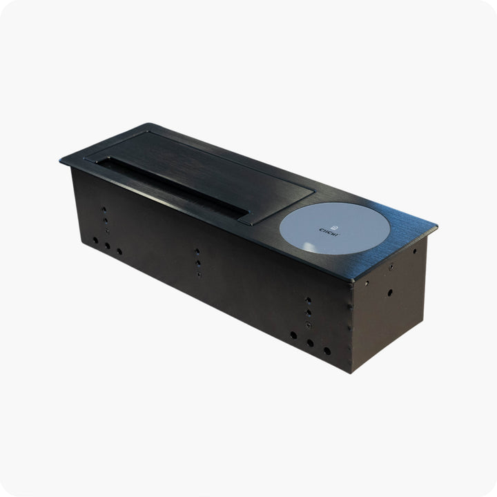 Wireless Charging Cable Box for Corner Desk – Desk Accessory