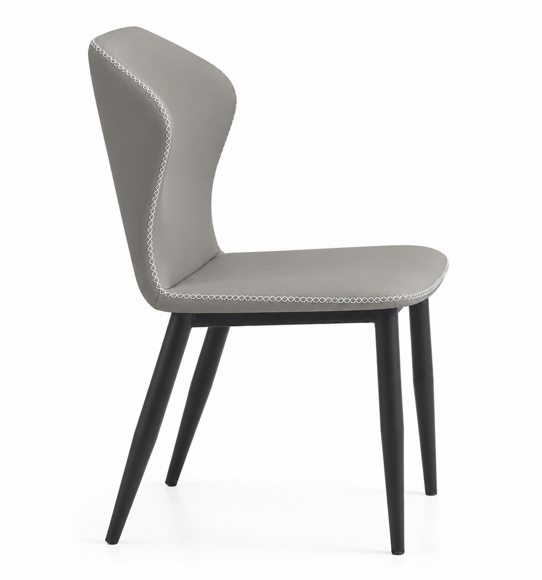 Desk One Lumo - Curved PU Leather & Edge Stitch Dining Chair