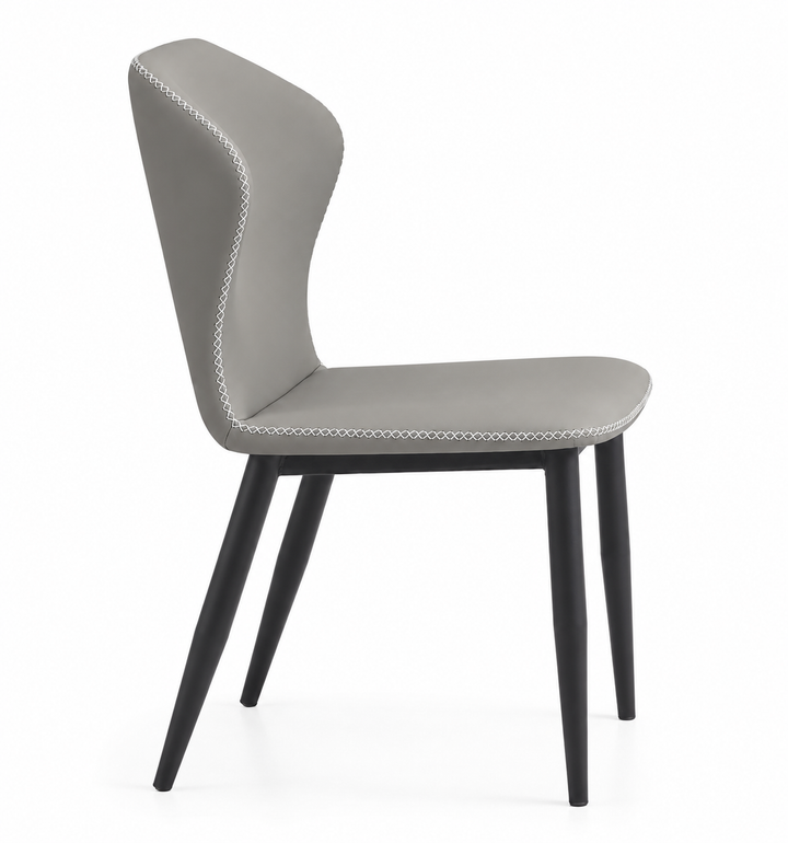 Desk One Lumo - Curved PU Leather & Edge Stitch Dining Chair